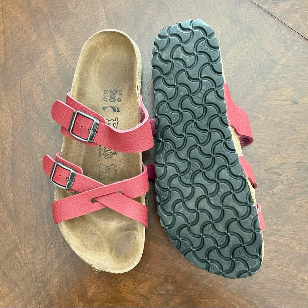 Maroon Birkenstock Sandals